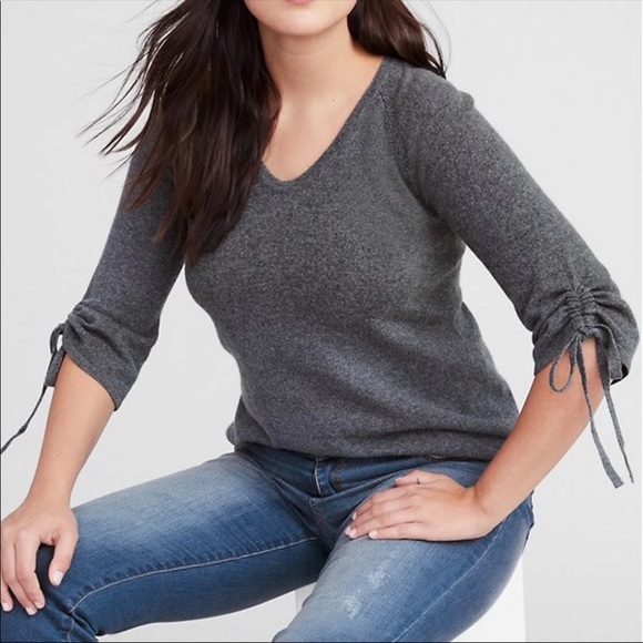 Garnet Hill Sweaters - Garnet Hill Tie Sleeve Cashmere Sweater Size S NWT
